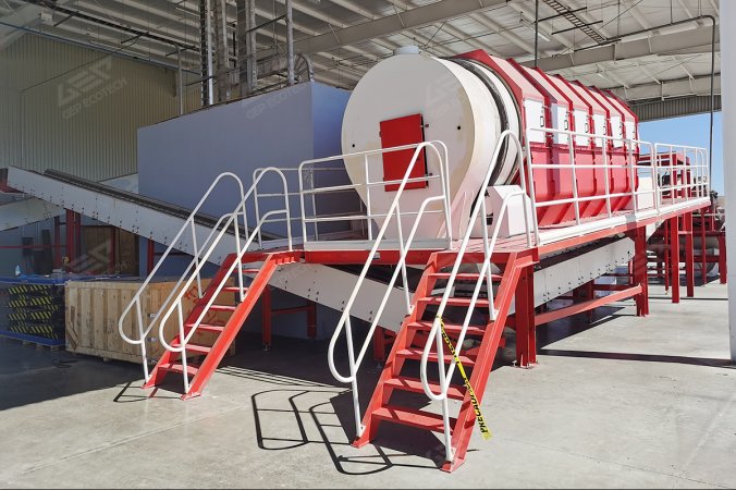 Peneira trommel para projeto de reciclagem de resíduos de alumínio no México