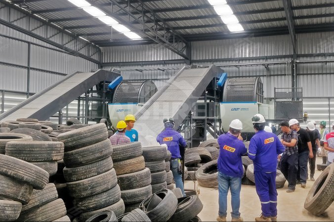 Projeto de pirólise de resíduos de pneus na Tailândia