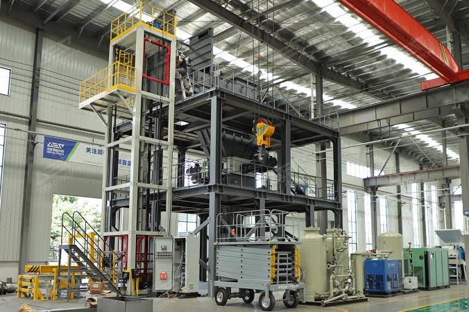 Sistema de trituração fechado para baldes de tinta no México